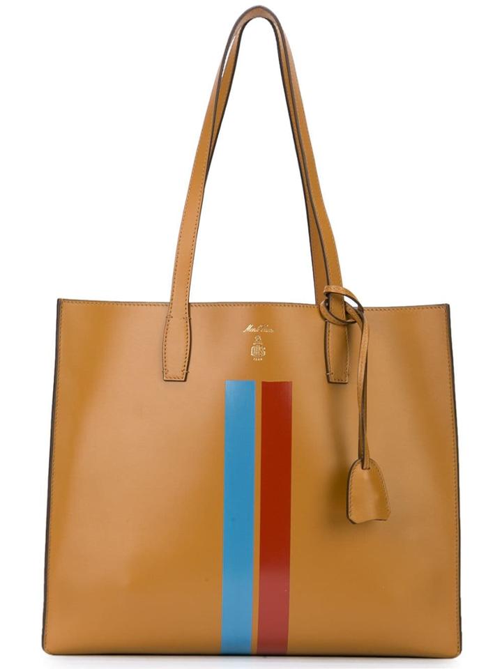 Mark Cross Stripe Detail Tote - Brown