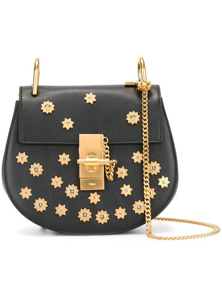 Chloé Embellished 'drew' Shoulder Bag, Women's, Black