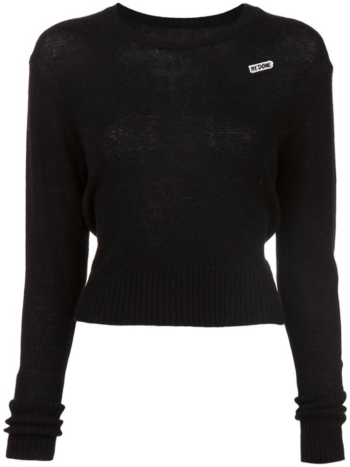 Re/done 50's Crewneck Jumper - Black