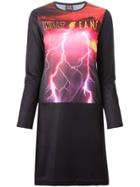 Walter Van Beirendonck Vintage Flash Print Dress - Black
