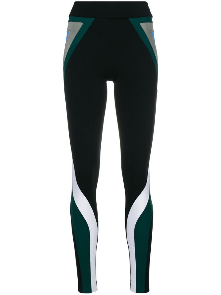 No Ka' Oi High Waisted Colour Block Leggings - Black