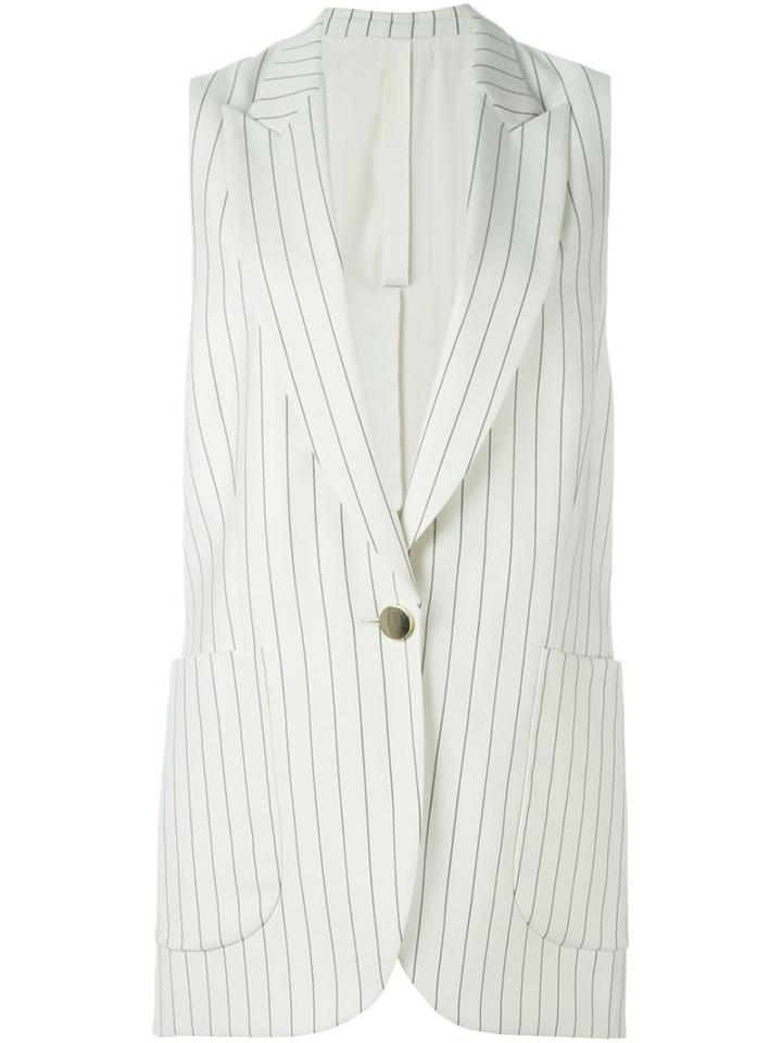 Petar Petrov Striped Sleeveless Jacket