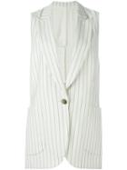 Petar Petrov Striped Sleeveless Jacket