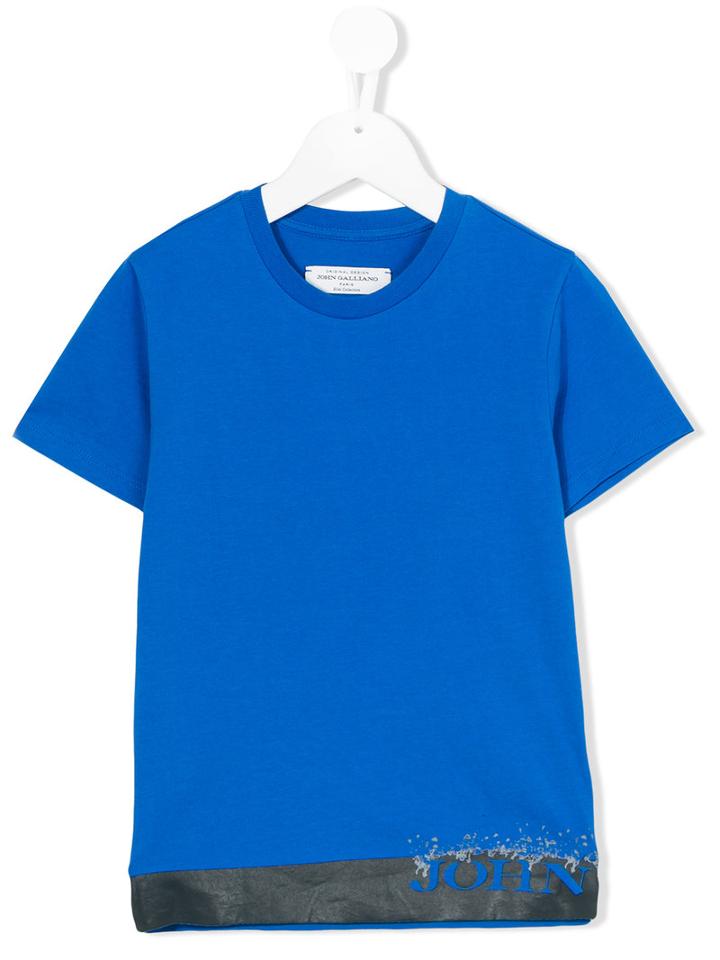 John Galliano Kids - Logo Print T-shirt - Kids - Cotton - 4 Yrs, Blue
