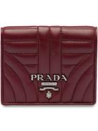 Prada Small Leather Wallet - Red