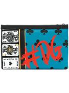 Dolce & Gabbana Playing Card Print Wash Bag - Multicolour