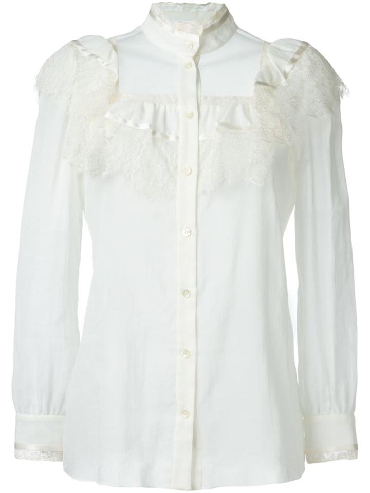 Saint Laurent Ruffle Detail Blouse