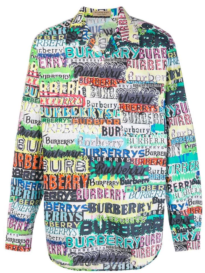 Burberry Printed Logo Shirt - Green