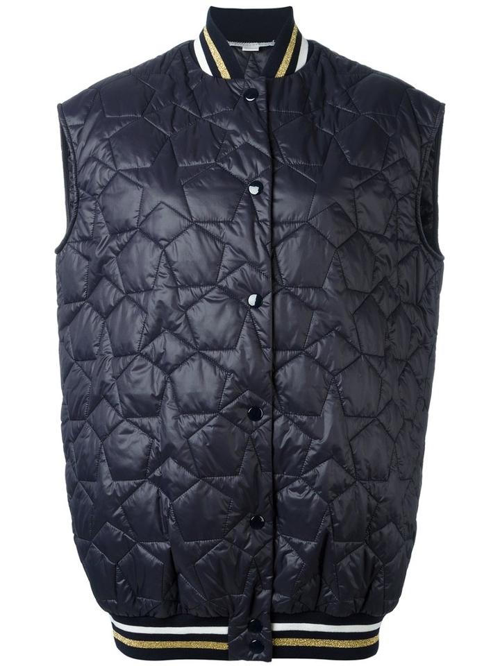 Stella Mccartney Sabine Star Quilted Gilet, Women's, Size: 40, Blue, Polyamide/spandex/elastane/polyester/wool