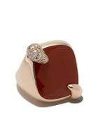 Pomellato 18kt Rose Gold Ritratto Jasper And Brown Diamond Ring - Red