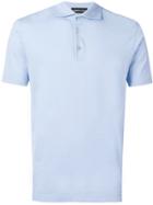 Lamberto Losani Spread Collar Polo Shirt - Blue