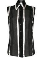 Chanel Vintage Contrast Stitching Detail Shirt - Black