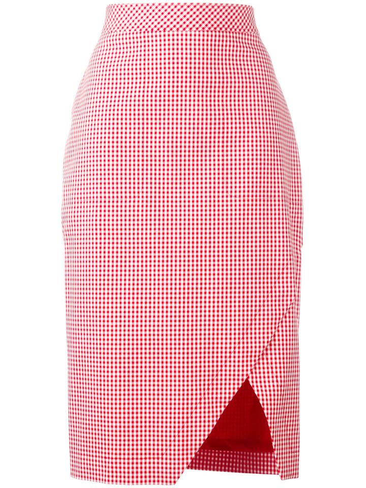 Altuzarra - Checked Skirt - Women - Cotton/polyester/spandex/elastane/viscose - 38, Women's, Red, Cotton/polyester/spandex/elastane/viscose
