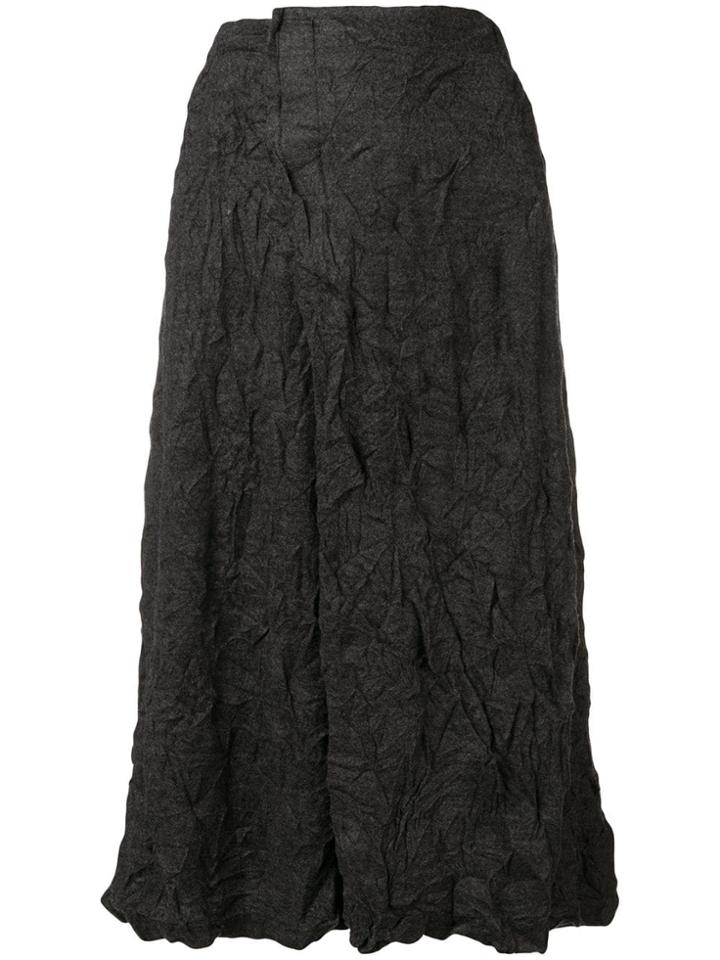 Plantation Crinkled-effect Skirt - Grey