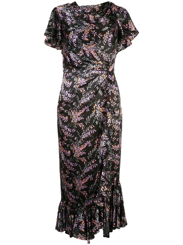 Cinq A Sept Nanon Floral Print Dress - Black