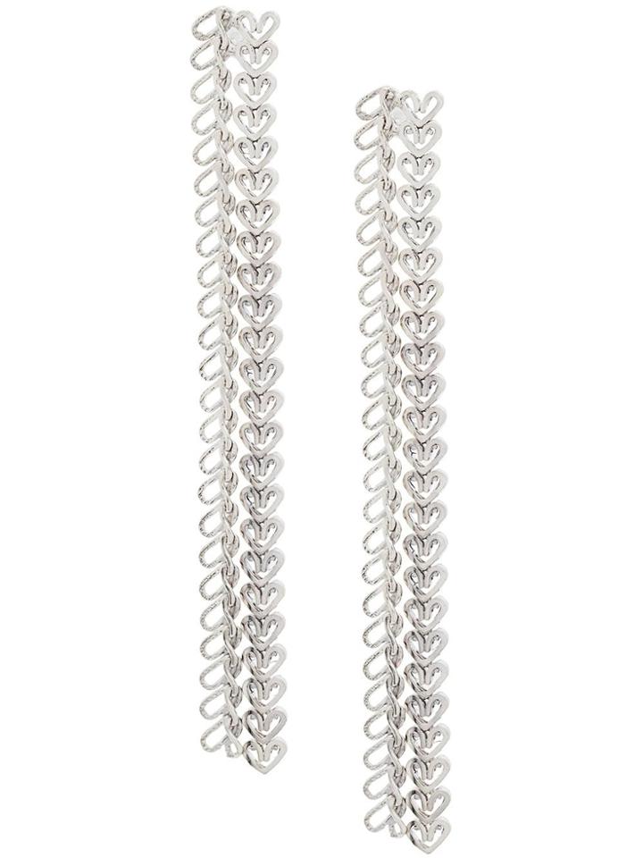 Wouters & Hendrix My Favourites Long Chain Earrings - Silver