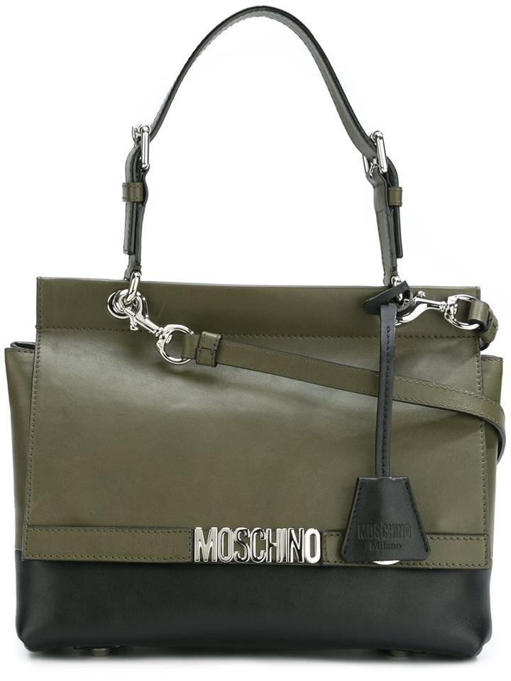 Moschino Two Tone Tote, Women's, Green