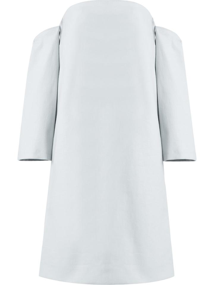 Talie Nk - Off The Shoulder Dress - Women - Cotton/polyester/spandex/elastane - 38, Grey, Cotton/polyester/spandex/elastane