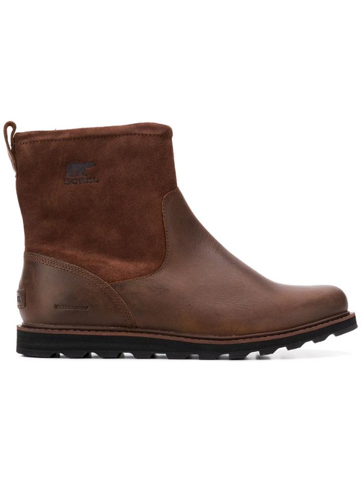 Sorel Ridged Sole Ankle Boots - Brown