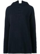 's Max Mara Knitted Mock Neck Top - Blue