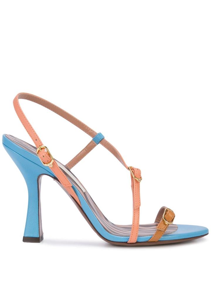 L'autre Chose Slingback Heel Sandals - Blue