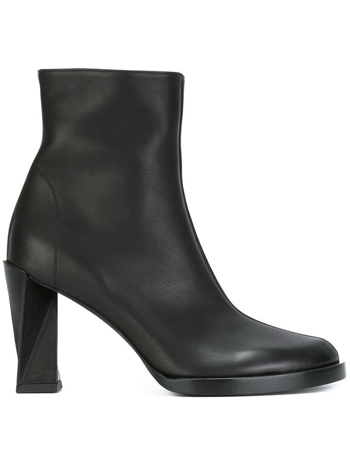 Ann Demeulemeester Twisted Heel Ankle Boots