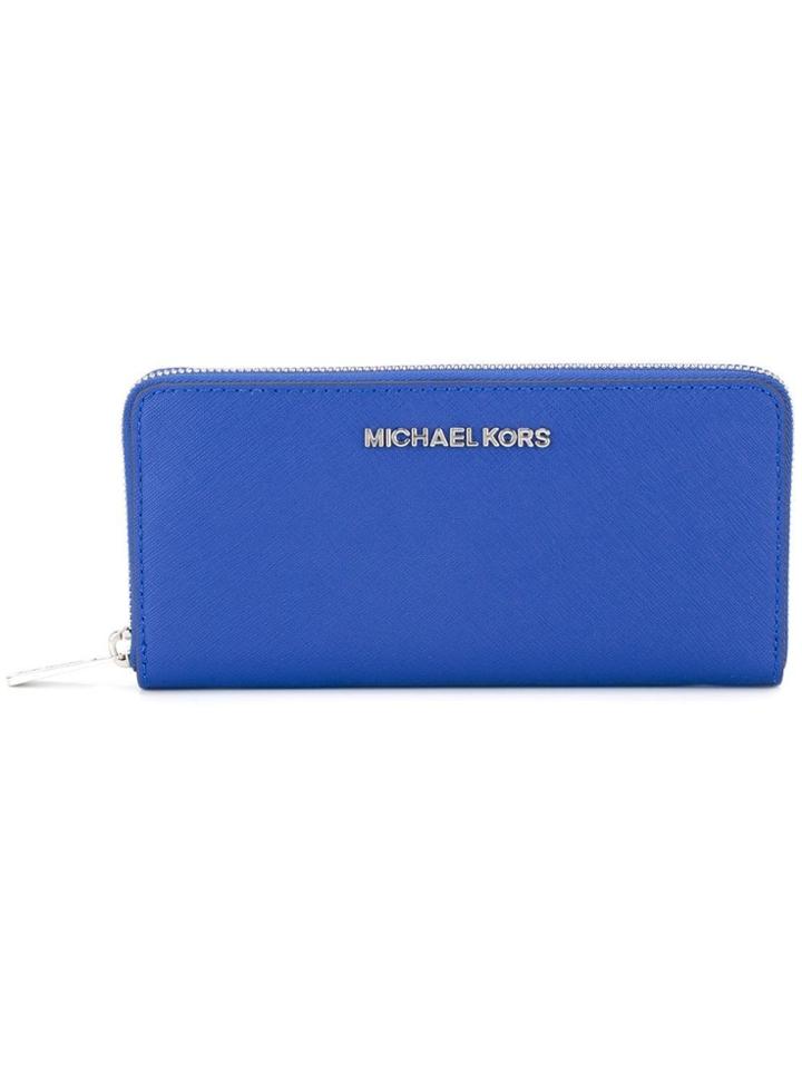 Michael Michael Kors 'jet Set' Continental Wallet - Blue