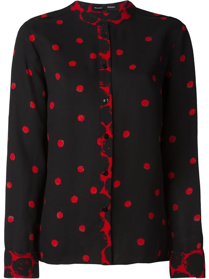 Proenza Schouler Polka Dot Shirt, Women's, Size: 8, Black, Viscose