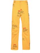 Off-white Off Printed Jeans - Yellow