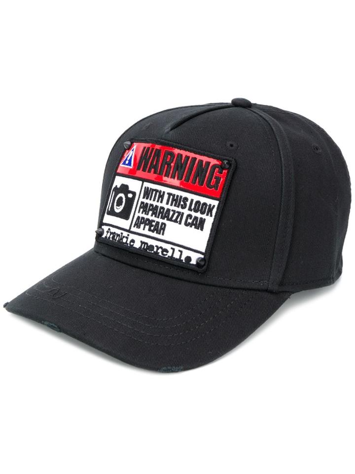 Frankie Morello Warning Patch Baseball Cap - Black