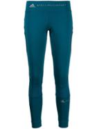 Adidas By Stella Mccartney Printed Logo Leggings - Blue