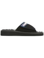 See By Chloé Printed Insole Pool Slides - Black