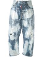 Dsquared2 - Distressed Sequin Cropped Jeans - Women - Cotton/acrylic/polyester - 38, Blue, Cotton/acrylic/polyester