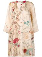 Pierre-louis Mascia Floral Scene Mini Dress - Neutrals
