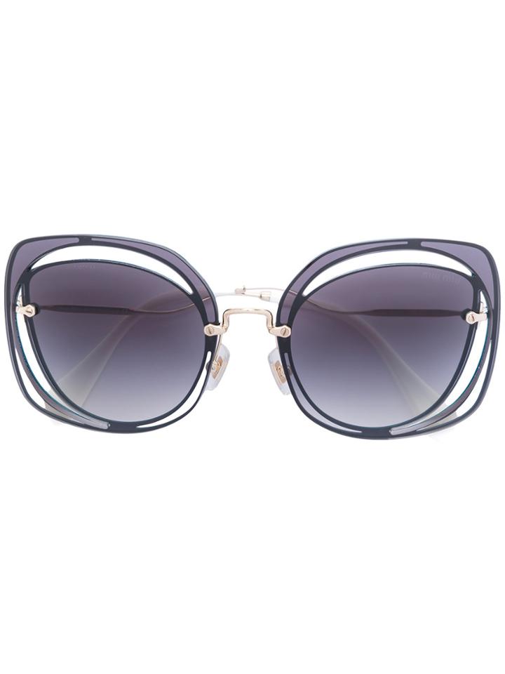Miu Miu Eyewear Classic Square Sunglasses - Black