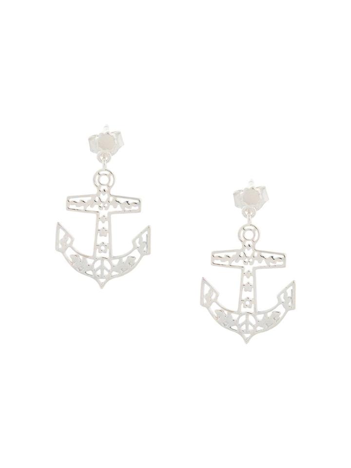 Karen Walker Filigree Anchor Studs - Silver