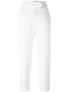Iro High Waisted Trousers, Women's, Size: 38, White, Cotton/viscose