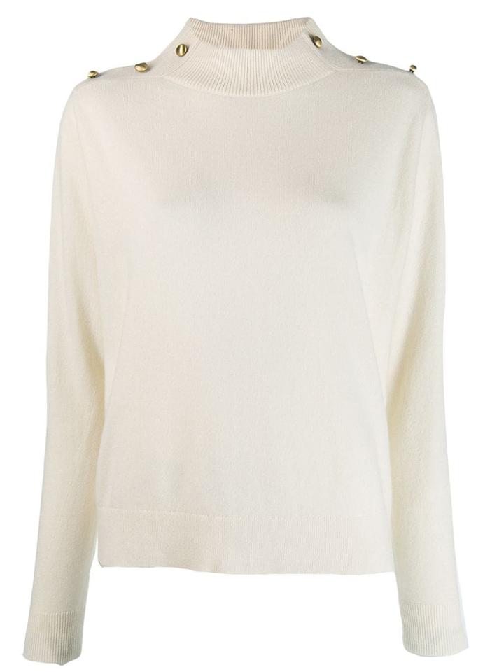 Michael Michael Kors Button Detail Jumper - Neutrals