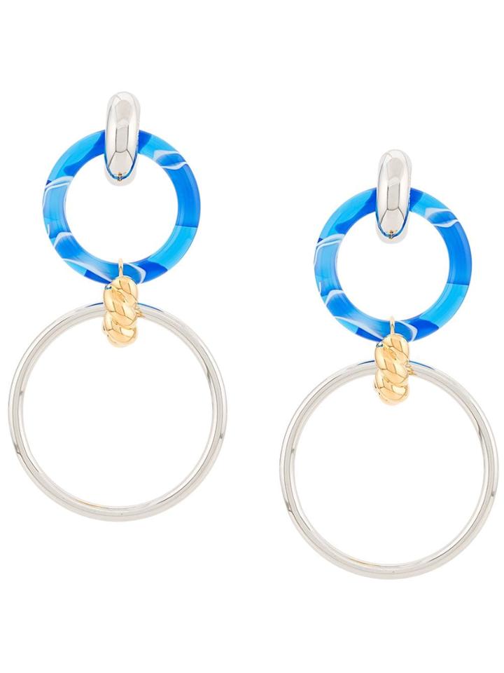 Balenciaga Loop And Hoop Earrings - Metallic