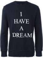 Neil Barrett 'i Have A Dream' Sweatshirt, Men's, Size: Large, Blue, Cotton