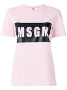 Msgm Branded T-shirt - Pink & Purple