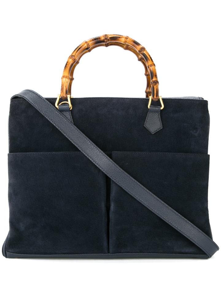Gucci Vintage Bamboo 2 Way Hand Bag - Brown
