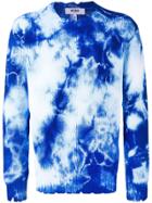 Msgm Tie Dye-print Jumper - Blue