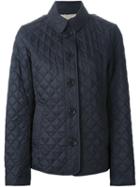 Burberry Quilted Jacket, Women's, Size: Large, Blue, Polyester/cotton