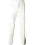 Kiton Classic Chinos, Men's, Size: 34, White, Cotton/spandex/elastane
