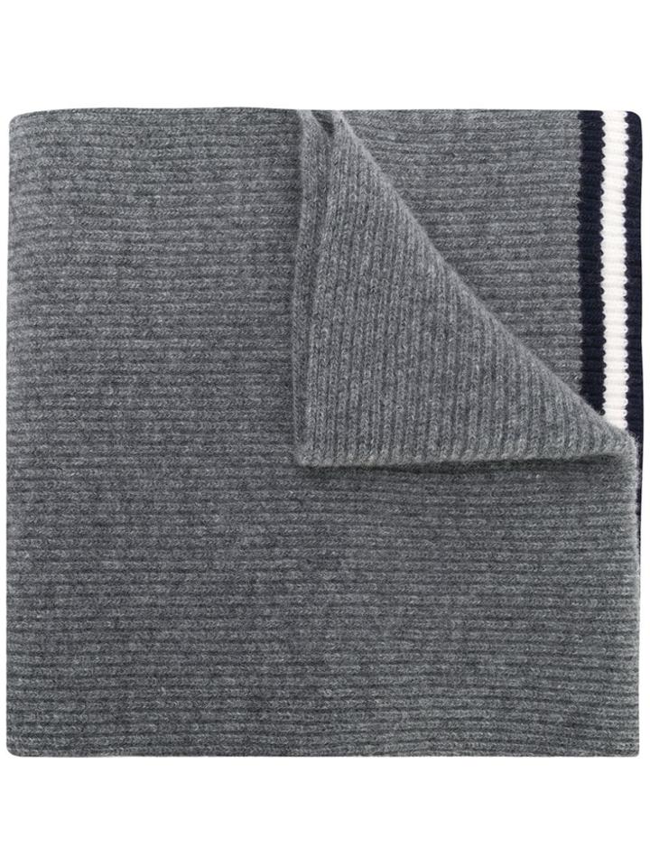 Bally Ribbed Knit Scarf - Grey