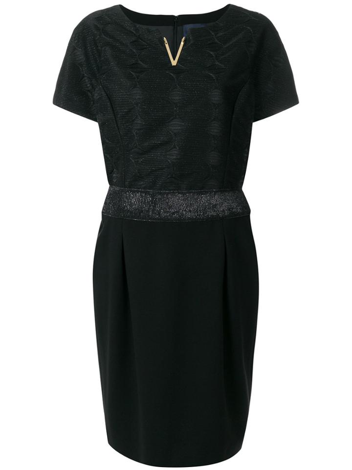 Cavalli Class Metallic Thread Dress - Black