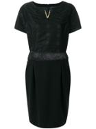 Cavalli Class Metallic Thread Dress - Black