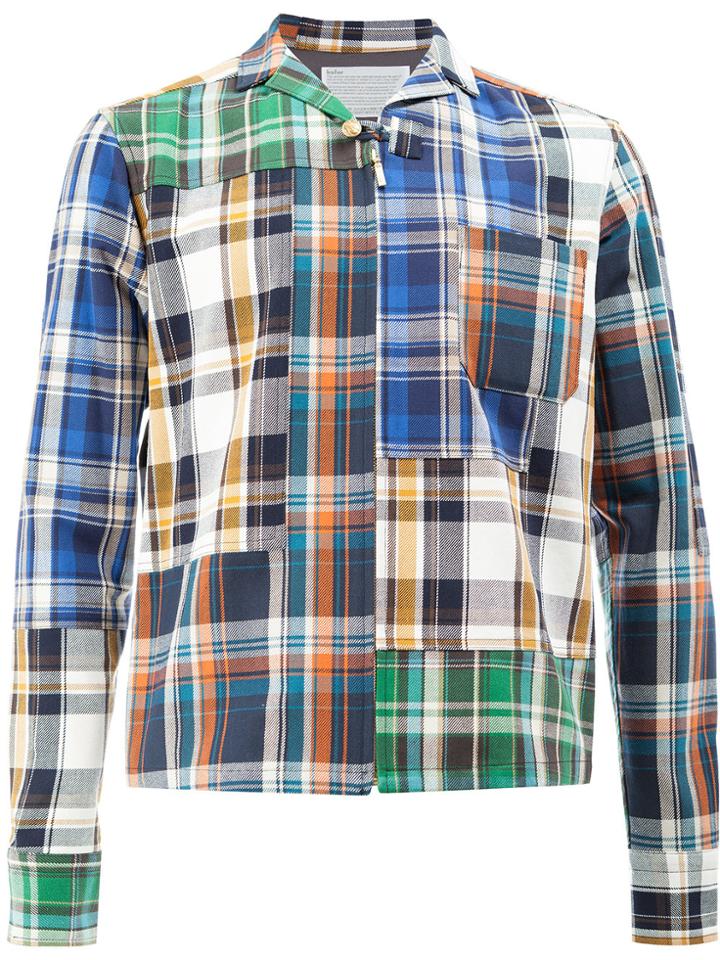 Kolor Plaid Patchwork Shirt Jacket - Multicolour
