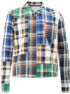 Kolor Plaid Patchwork Shirt Jacket - Multicolour